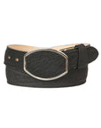 El General Men's Western Belt — Bull Neck Print in Black
