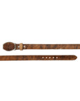 El General Men's Western Belt — Cowhide Hair Print in Honey