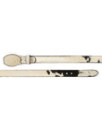 El General Men's Western Belt — Cowhide Hair Print in Black/White