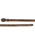 El General Men's Western Belt — Caiman Belly Print in Tobacco