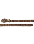 El General Men's Western Belt — Macro Coco Print in Tobacco