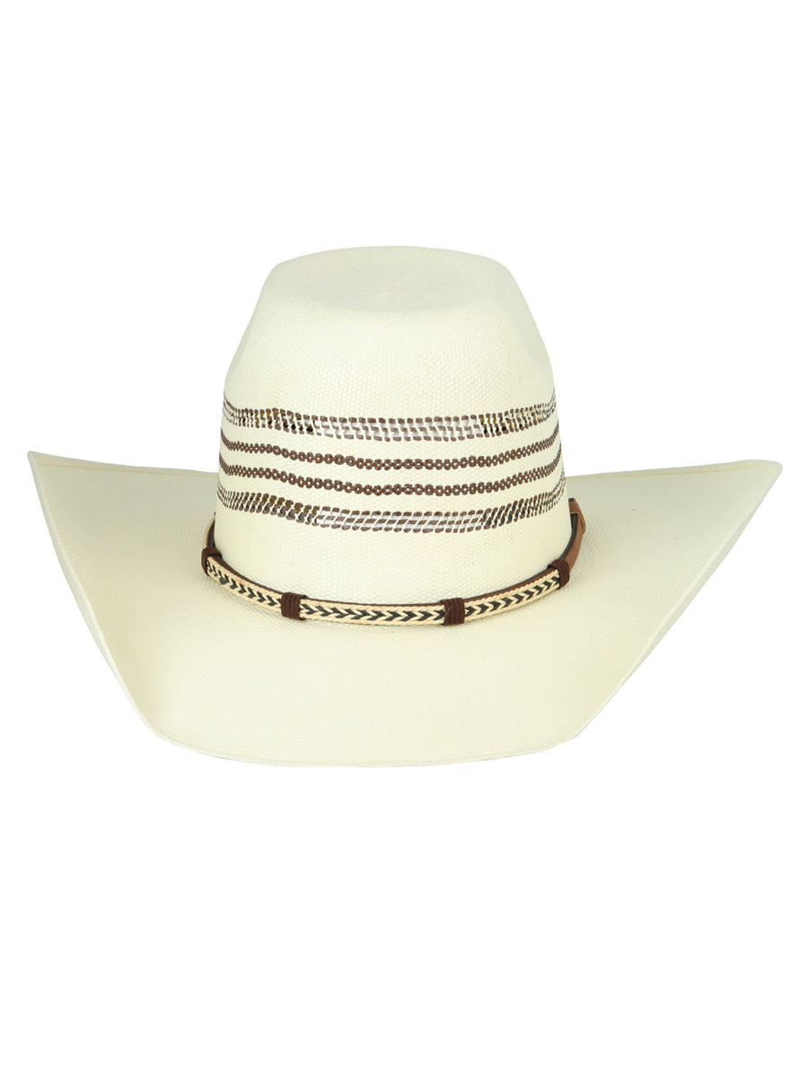 El General Men's 20X Palm Straw Western Hat — Mauney Crown in Tan