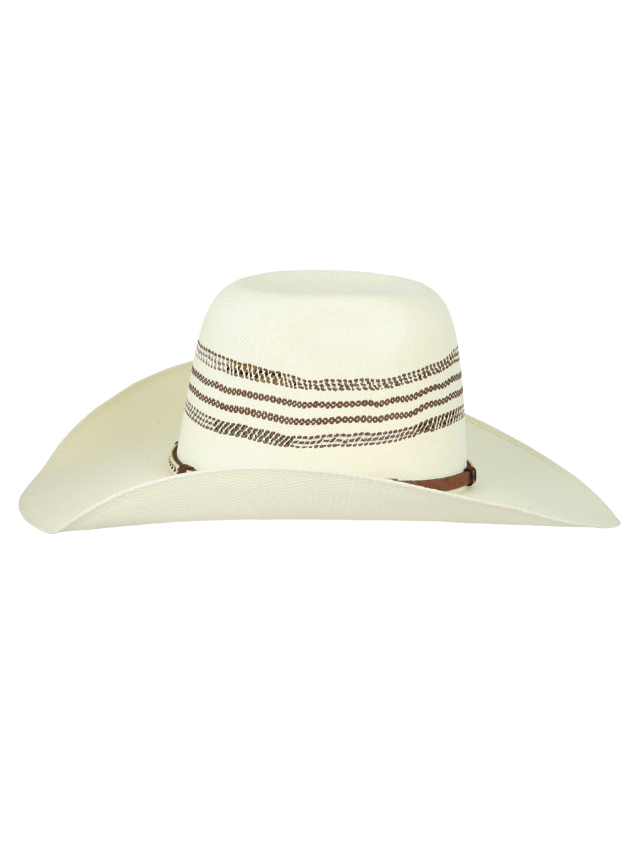 El General Men's 20X Palm Straw Western Hat — Mauney Crown in Tan