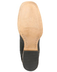 El General Men’s Leather Cowboy Boots - Made in Mexico - Embossed Elephant Print - Black/Gray 45768
