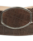 El General Men's Western Belt — Elephant Print in Cognac