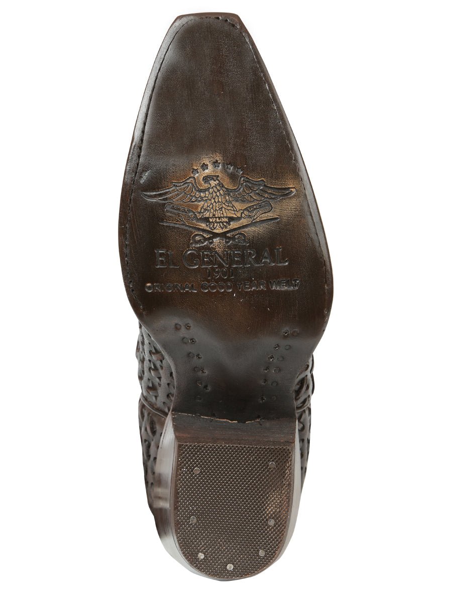 Embroidered Women's Western Boots With Leather Sole