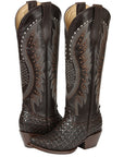 Embroidered Women's Western Boots With Leather Sole