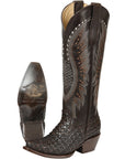 Embroidered Women's Western Boots With Leather Sole