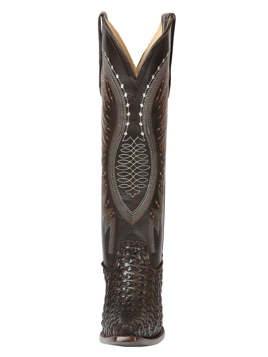 Embroidered Women's Western Boots With Leather Sole