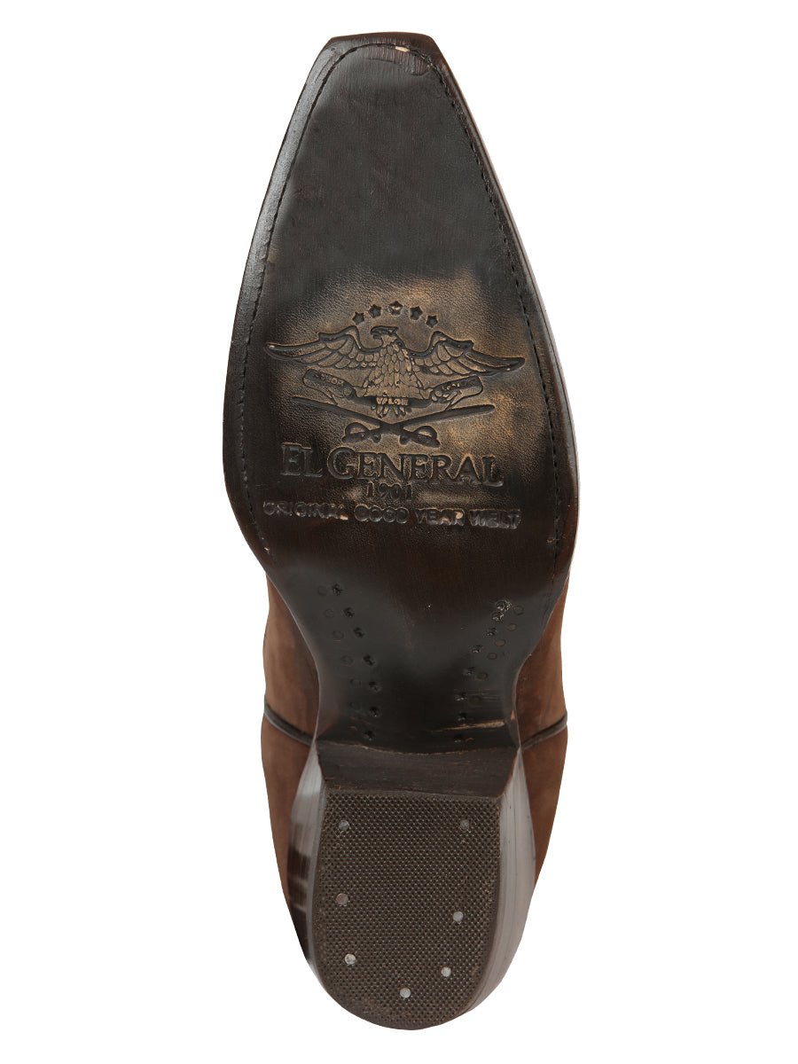 El General Women's Embroidered Western Boots in Brown