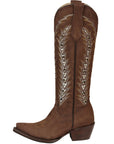 El General Women's Embroidered Western Boots in Brown