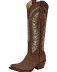 El General Women's Embroidered Western Boots in Brown