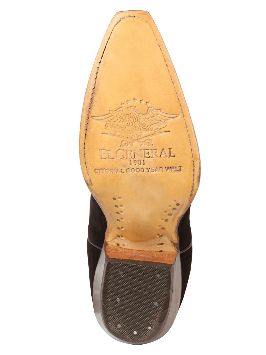 El General Women's Embroidered Western Boots in Dark Brown