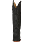 Black Python Pattern Western Boots Cuban Heel Eighteen Inch Shaft Comfortable Fit