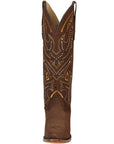 Women's Embroidered Western Nubuck Boots in Brown