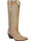 Women's Western Suede Boots With Rhinestone Embellishments 18 Inch Shaft Cuban Heel