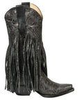 Women's Fringe Western Boots in Black