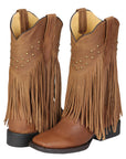 El General Women’s Fringe Western Boots - Honey 45799