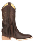 El General Women’s Fringe Western Boots - Brown 45800