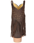 El General Women’s Fringe Western Boots - Brown 45800