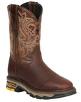 El General Men's Leather Work Boots - Made In Mexico - Vistone Bomber Brown 45805