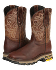 El General Men's Leather Work Boots - Made In Mexico - Vistone Bomber Brown 45805