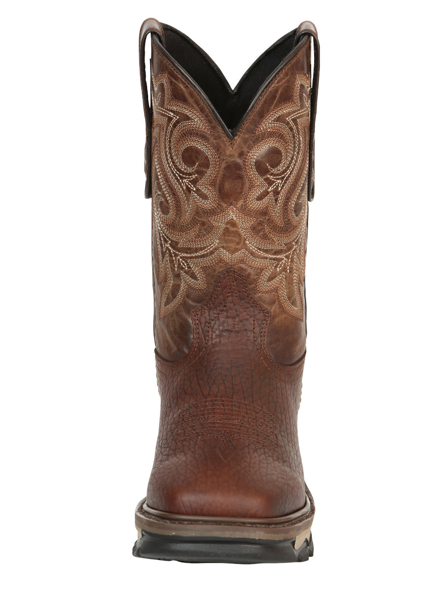 El General Men's Leather Work Boots - Made In Mexico - Vistone Bomber Brown 45805