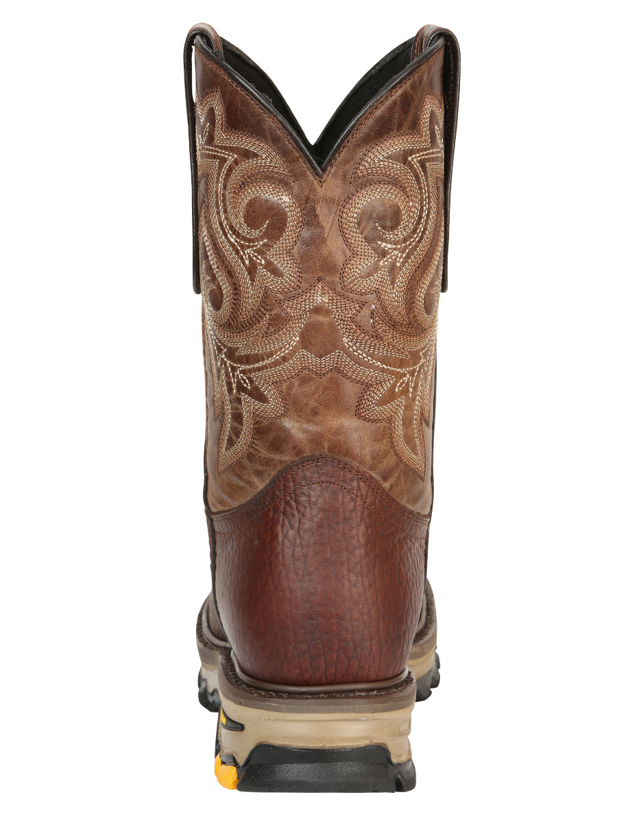 El General Men's Leather Work Boots - Made In Mexico - Vistone Bomber Brown 45805
