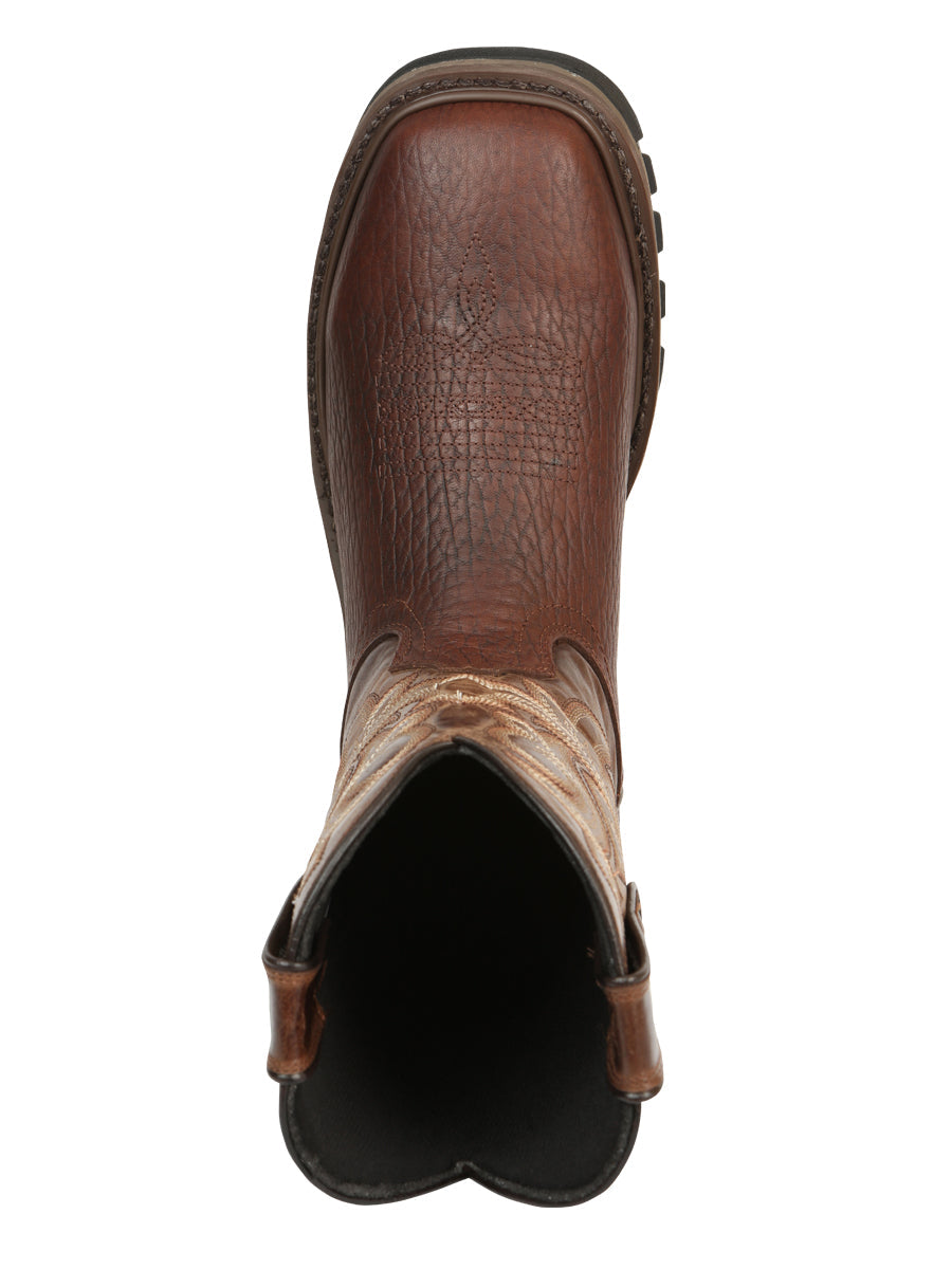 El General Men's Leather Work Boots - Made In Mexico - Vistone Bomber Brown 45805