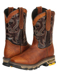 El General Men's Leather Work Boots - Made In Mexico - Redwood Brown 45806