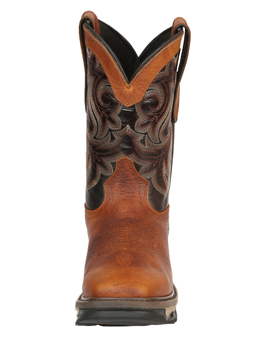 El General Men's Leather Work Boots - Made In Mexico - Redwood Brown 45806