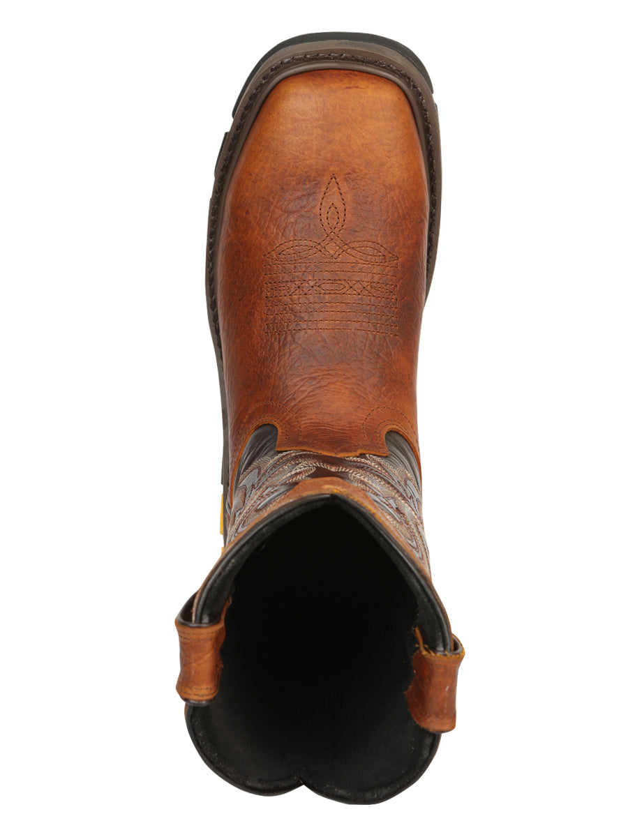 El General Men's Leather Work Boots - Made In Mexico - Redwood Brown 45806