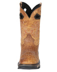 El General Men's Leather Work Boots - Made In Mexico - Embossed Elephant Print - Honey 45807