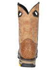 El General Men's Leather Work Boots - Made In Mexico - Embossed Elephant Print - Honey 45807