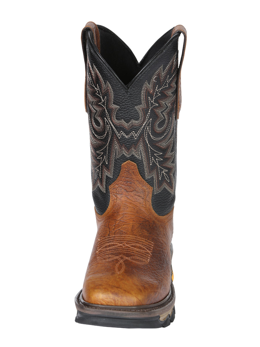 El General Men's Leather Work Boots - Made In Mexico - Redwood Brown 45811