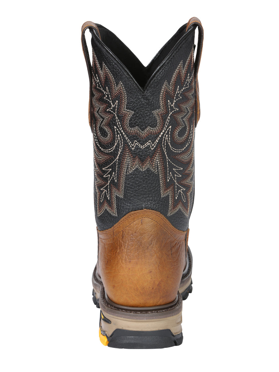 El General Men's Leather Work Boots - Made In Mexico - Redwood Brown 45811