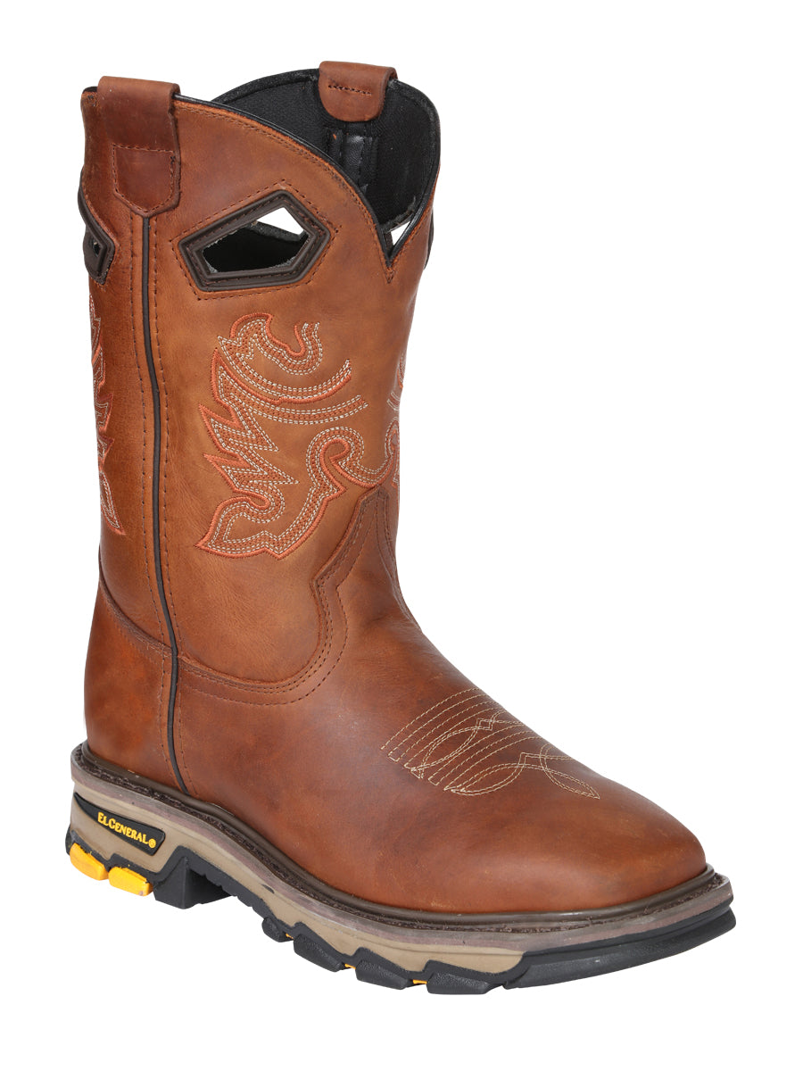 El General Men's Leather Work Boots - Made In Mexico - Kansas 45812
