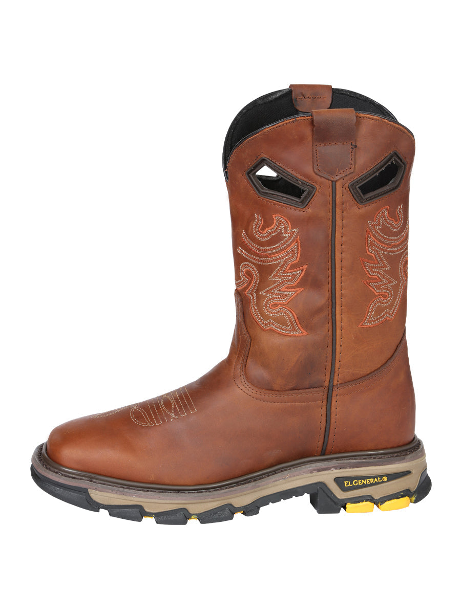 El General Men's Leather Work Boots - Made In Mexico - Kansas 45812