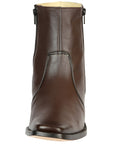 El Besserro Men's Premium Goat Leather Ankle Boot with Zipper - Made in Mexico - Brown 45828