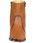 El Besserro Men's Leather Ankle Boot with Double Zipper - Made in Mexico - Brandy 45829
