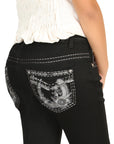 Girls Centenario Premium Bootcut Jeans -  Black Denim 45835