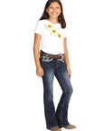 Girls Centenario Premium Bootcut Jeans -  Dark Blue Denim 45836