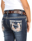 Girls Centenario Premium Bootcut Jeans -  Dark Blue Denim 45836