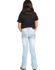 Girls Centenario Premium Bootcut Jeans -  Light Blue Denim 45837