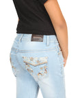 Girls Centenario Premium Bootcut Jeans -  Light Blue Denim 45837