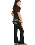Girls Centenario Premium Bootcut Jeans -  Black Denim 45838