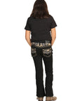 Girls Centenario Premium Bootcut Jeans -  Black Denim 45838