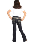 Girls Centenario Premium Bootcut Jeans -  Dark Blue Denim 45839