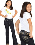 Girls Centenario Premium Bootcut Jeans -  Dark Blue Denim 45839