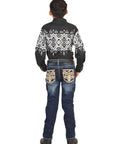 Boys Centenario Premium Bootcut Jeans - Medium Blue Denim 45842